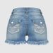 Women's Clothing New Spring Women's Denim Shorts Raw Edge Washed Sexy Fashion Jeans Back Pocket Stab_ecoleips.com