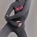 Women's Slim Fit Sports Pants Suit Hooded Letter Print Zipper European And American Style Autumn Fashion 2025_ecoleips.com