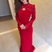 Elegant Victorian-Inspired Lace Maxi Dress With Long Sleeves – Flowy Bell Sleeves & High Waist Tailored Fit_ecoleips.com