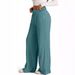 Women's Clothing Solid Color Casual Wide Leg Drawstring Elastic Waist Sweatpants_ecoleips.com