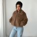 Cross-border European And American Style Elegant And Versatile Fluffy Long-sleeved Coat Jacket Women's Wear 2025 Autumn And Winter_ecoleips.com