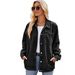 Women's Clothing New Retro Washed Denim Jacket Top_ecoleips.com