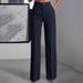 Women's High-Waisted Striped Wide-Leg Suit Pants Summer Elegant Fashionable Versatile Bottoms_ecoleips.com
