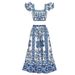 Women's Ethnic Print Bikini Set with Sheer Gauze Skirt American Boho Beach Style Swimwear Breathable Comfort_ecoleips.com