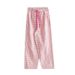 Love Print Pajama Pants Women 2025 New Casual Home Pants Pink Pants Can Be Worn As Outer_ecoleips.com
