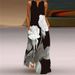 2026 Women Sleeveless Long Dress, V Neck Rose Retro Printed Elegant Dress_ecoleips.com