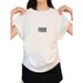 Women's Flutter Sleeve T-Shirt – Slimming Ruched Waist & Structured Shoulder (M-2XL, 7 Colors)_ecoleips.com