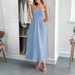 DiYun European And American Style Elegant Strapless A-Line Long Dress Women's Clothing 2025 Summer_ecoleips.com