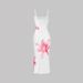 Women's Floral Print Sleeveless Suspender Dress - Elegant Long Maxi Skirt With Adjustable Straps_ecoleips.com