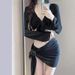 Verve Bikini Swimsuit For Women Summer New Four-Piece Set High-End Black Sexy Swimwear Slimming Vacation_ecoleips.com