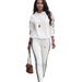 Women's Two Piece Set Dandelion Ladybug Print Hooded Fitted Stylish Look Top Bottom_ecoleips.com