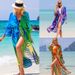 Women's Clothing Cotton Printed Cardigan Beach Skirt Bikini Shirt Swimsuit Outer Wear Sunscreen Clothing Seaside Holiday Skirt_ecoleips.com