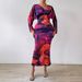 Women's Clothing Autumn New V Neck Pleated Ladies Sexy Slim Bat Sleeve Dress_ecoleips.com