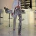 European And American Style Women's High-Waisted Silver PU Leather Pants Autumn Winter Fashion Scale Pattern Long Straight Leg_ecoleips.com