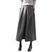 Aria Basics 2024 Autumn Winter New Elastic Waist Skirt Wide-Leg Nine-Point Woolen Pants Loose Slimming_ecoleips.com