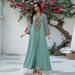 Verve AB417 2025 Autumn Winter Muslim Fashion Women's Embroidered Rope Robe Arabic Dress_ecoleips.com