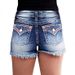 Women's Clothing New Design Women's Fashion Tassel Perforated Denim Shorts_ecoleips.com