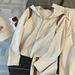 Women's Clothing Autumn Contrast Color Stitching Hooded Cardigan Jacket Wide Leg Pants Two Piece Suit Trendy_ecoleips.com