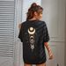 Women's Oversized Casual T-Shirt Comfort Fit Tee Breathable round Neck Short Sleeve Streetwear Top with Print_ecoleips.com