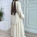 Cross-Border Trade Muslim Women's Spring Autumn New Puff Sleeve Shirt And Skirt Fashion Casual Set_ecoleips.com