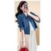 Autumn New Korean Fashion Denim Jacket + Patchwork Dress Two-Piece Set For Pregnant Women_ecoleips.com