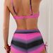 Women's Backless Push-Up Bikini Set 2026 Striped Design Drawstring Detail European American Style Sexy Swimwear_ecoleips.com