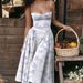 Women Sexy Spaghetti Strap All‑Over Print Slim Fit Elegant Midi Dress Casual Party Evening Outfit_ecoleips.com