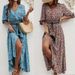 Women's Rayon Printed Dress With Waist Belt Button Down Design Three Quarter Sleeve Bohemian Dress For Vacations And Beaches_ecoleips.com