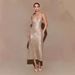 Women’s Clothing Glittery Look Fashion Sexy Deep V Neck Party Dance Sequined Suspender Dress Short Skirt Dress_ecoleips.com