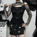 Unique Women's Slim Fit Long Sleeved Top CF23498 Dark Style Sexy Mesh Ripped New Autumn Clothing_ecoleips.com