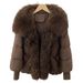Women's Clothing Women's Short Down Jacket With Detachable Raccoon Fur Collar, Warm Winter Coat, Windproof Nylon, Oversized Fit, Multiple Colors_ecoleips.com