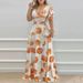 2026 New Spring Women's Clothing European American Export Dress Elegant And Sexy Ruffle Sleeve Printed Long Skirt_ecoleips.com