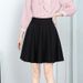 Spring And Autumn Short Skirt High Waist Skirt Anti-light Swinging Sun Skirt Elastic And Thin Pleated Skirt Women's Black Skirt A Skirt_ecoleips.com