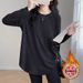 Autumn/Winter Double-Sided Polyester Fabric T-Shirt With Medium-Length Design, Stylish And Youthful Appearance; Features_ecoleips.com