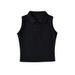 Women's Clothing Basic Style All Match Slim Lapel Sports Style Top_ecoleips.com