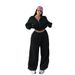 Women's Casual Knit Sweatshirt & Pants Two-Piece Set Loose Fit Long Sleeve Autumn Winter Outfit_ecoleips.com