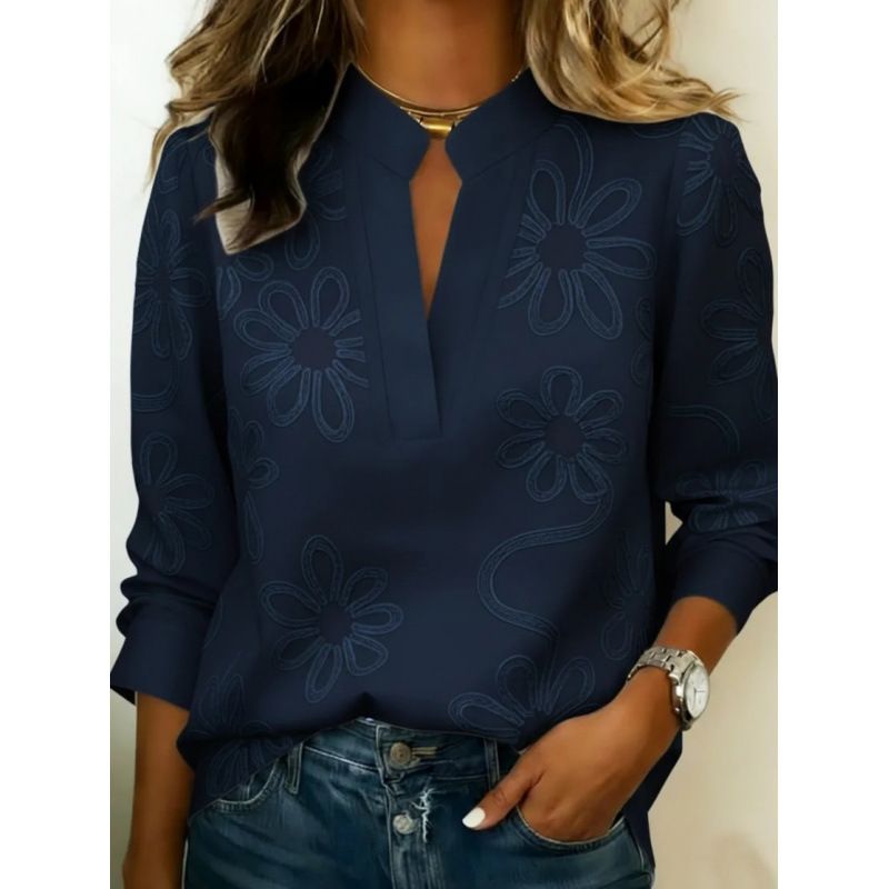 Women's Digital Printed Casual Pullover Shirt Top Versatile Spring Summer New_ecoleips.com