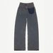 Highly Recommended Designer-style Nanyou High-quality M6 High-waisted Straight-leg Jeans With Contrasting Pockets,_ecoleips.com