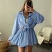 Summer Long-sleeved Top Ruffle Edge Shorts Casual Fashion Suit Women_ecoleips.com