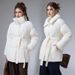 Women's Clothing Winter Coat With Belt – Oversized Stand Collar Jacket (Loose Fit, Mid-Length, 4XL Sizes)_ecoleips.com