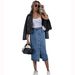 Women’s Clothing INS Fashion high waist single breasted denim skirt_ecoleips.com