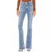 Women’s Clothing autumn COH high waist floor length pants with inner slits and flared denim trousers for women_ecoleips.com