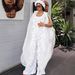 Elegant Boho Maxi Dress With Flowy Ruffles – Nigerian Party & Wedding Bazin Gown, A-Line Sleeveless Long Dress For Women_ecoleips.com