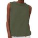 2025 Women's New Style Ladies Turn-down Collar Sleeveless Solid Color Cotton Linen Shirt_ecoleips.com
