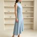 Women's French Elegant Slimming Dress Stand up Collar Pleated Irregular Knitted Vest Dress for Summer_ecoleips.com