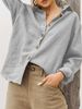 Verve 2025 Autumn Winter Fashion Turn-down Collar Long Sleeve Cotton Linen Loose Women's Shirt_ecoleips.com