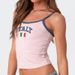 Summer Slim Fit Women's T-Shirt European American Style Cropped Sexy Tank Top Y2K Hot Football Vest Cross Border Fashion_ecoleips.com