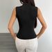European And American Women's Clothing New Slim Heavy Three Dimensional Flower Knitting Tanks_ecoleips.com