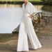 Modern Jumpsuit With Asymmetric Closure | Elegant Wide-Leg Romper For Work & Casual Wear Versatile Five-Thirds Sleeves_ecoleips.com
