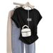 Women’s Ruffled Short-Sleeve Cotton T-Shirt – Flattering Square Neckline & Pintuck Details For A Youthful Look_ecoleips.com